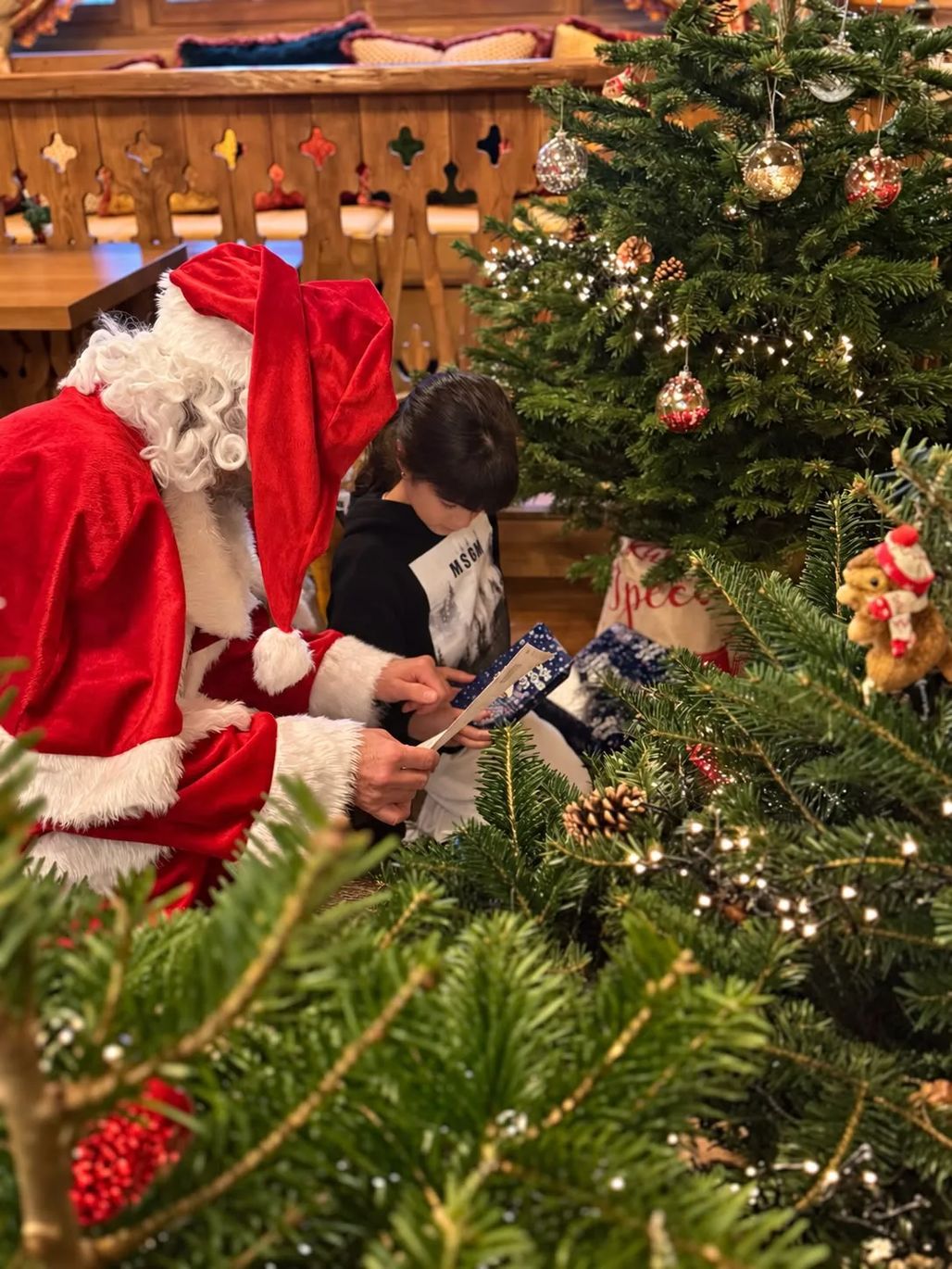 Meeting Father Christmas at Hotel AlpenRuitor